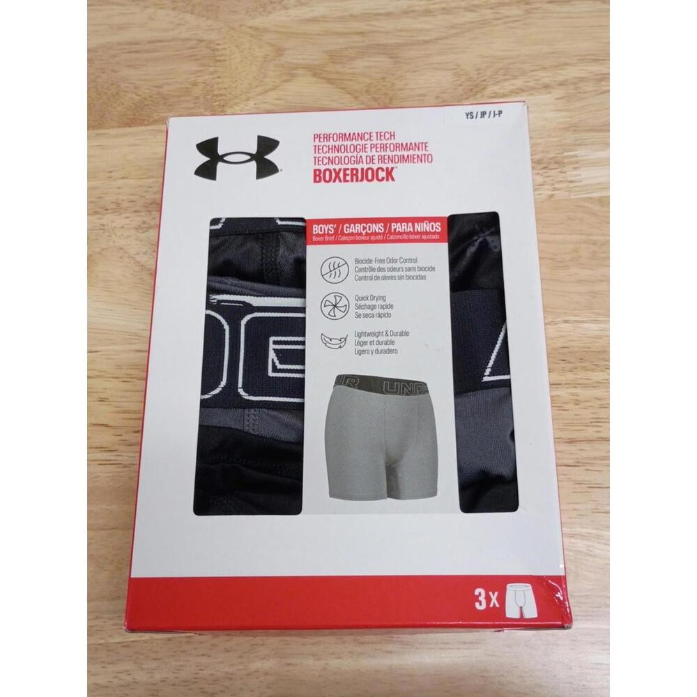 Under Armour Performance Tech - Printed 3Pk Boxer Brief, 3-Pack Camo Multi, YS